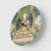 White Tara Clock Ronde Klok (Hoek)