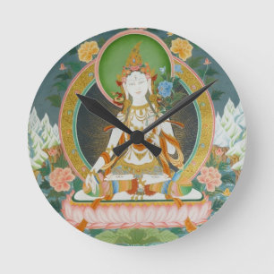White Tara Clock Ronde Klok