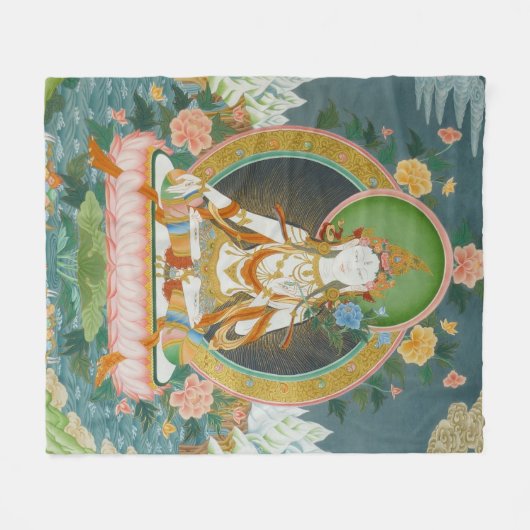 White Tara Fleece Blanket (Voorkant (Horizontaal))