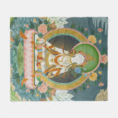 White Tara Fleece Blanket Deken (Voorkant (Horizontaal))