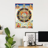 White Tara Mandala Poster (Thuiskantoor)