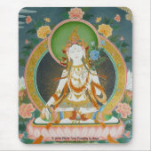 White Tara Mousepad Muismat (Voorkant)