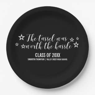 White Tassel Worth Hassle Afstuderen Papieren Bord