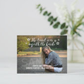 White Tassel Worth Hassle Foto Afstuderen Aankondigingskaart (Staand voorkant)