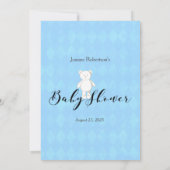 White Teddy Bear die mama het beste schoenenspel k Kaart (Achterkant)