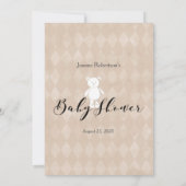 White Teddy Bear die mama het beste schoenenspel k Kaart (Achterkant)