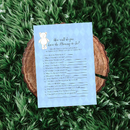 White Teddy Bear die mama het beste schoenenspel k Kaart