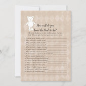 White Teddy Bear die papa het beste schoenspel ken Kaart (Voorkant)