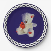 White Teddy Bear Papieren Bordje (Voorkant)
