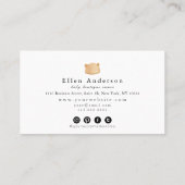 White Teddy Bear Romper Baby Boutique Social Media Visitekaartje (Achterkant)