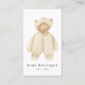 White Teddy Bear Romper Baby Boutique Social Media Visitekaartje (Voorkant)