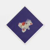 White Teddy Bear Servet (Hoek)