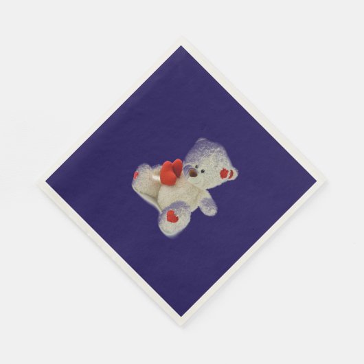 White Teddy Bear Servet (Hoek)