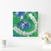 White Teeth Arch Dentist Orthodontist Wall klok (Huis)