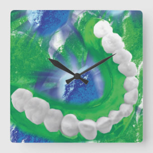 White Teeth Arch Dentist Orthodontist Wall klok