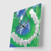 White Teeth Arch Dentist Orthodontist Wall klok (Hoek)