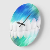 White Teeth Dentist Orthodontist Wall klok (Hoek)