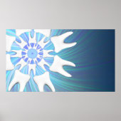 White Teeth Mandala Dentist-Orthodontist Poster (Voorkant)