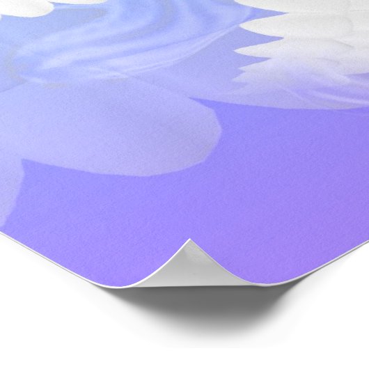 White Teeth Smile Flower Dentist Blue Poster (Hoek)