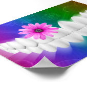 White Teeth Smile Pink Flower Dentist Poster (Hoek)
