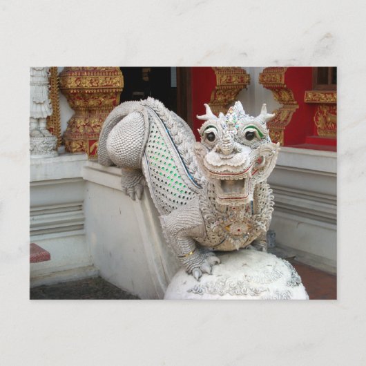 White Temple Dragon Briefkaart (Voorkant)