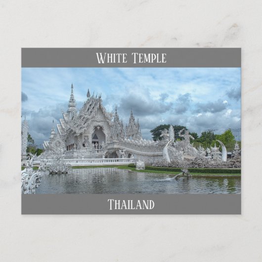 White Temple reisfoto Thailand Briefkaart (Voorkant)