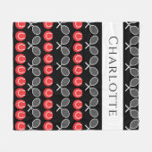 White Tennis Rackets and Red Balls  Fleece Deken (Voorkant (Horizontaal))