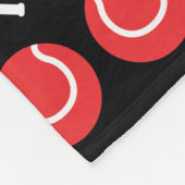 White Tennis Rackets and Red Balls  Fleece Deken (Hoek)