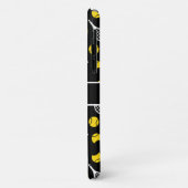 White Tennis Rackets & Half Balls Sports Jouw naam Case-Mate iPhone Case (Achterkant/links)