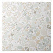 White Terrazzo Modern Simple Tile Tegeltje (Voorkant)