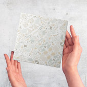 White Terrazzo Modern Simple Tile Tegeltje