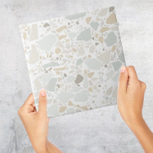 White Terrazzo Modern Simple Tile
