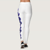 White Texas State Flower Blue Bonnet Leggings (Achterkant)