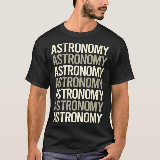 White Text Astronomy T-shirt (Voorkant)