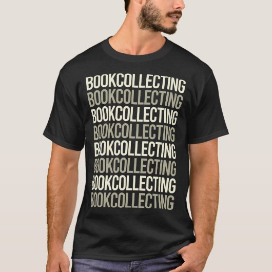 White Text Book Verzamelboeken Bibliofiel T-shirt (Voorkant)