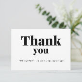 White Thank You Card Discount Code Logo Bedankkaart (Staand voorkant)