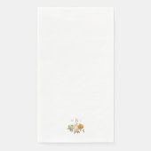 White Thanksgiving Pumpkin Monogram Servet (Voorkant)