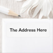 White The Address here Etiket (Insitu)