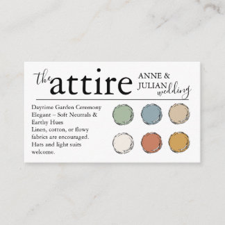 White The Attire QR Code enclosure Card Informatiekaartje
