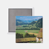 White The flowered binnenplaats van Gruyere Castle Magneet (Voorkant / Achterkant)