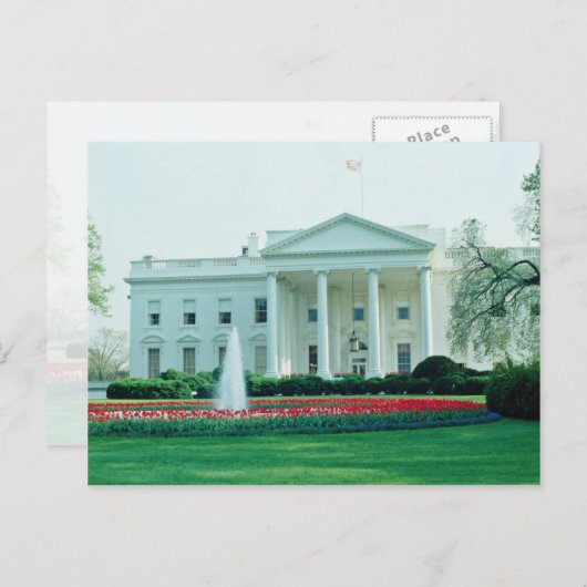 White The White House, Washington D.C., VS fl Briefkaart (Voorkant / Achterkant)