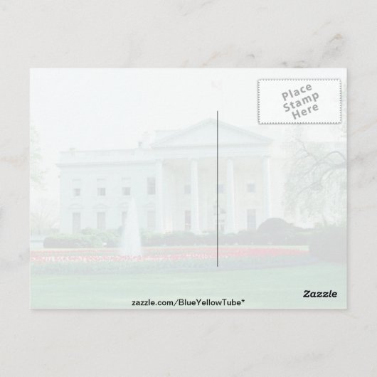 White The White House, Washington D.C., VS fl Briefkaart (Achterkant)