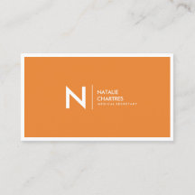 White Thin Framed Minimalist Monogram Oranje