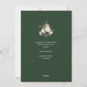 white thin script holiday wedding announcement feestdagenkaart (Achterkant)