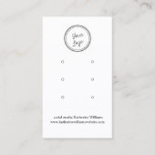 White Three Earring Display Kaart |Voeg uw Logo to Visitekaartje (Voorkant)