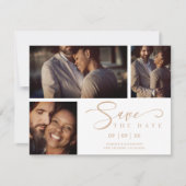 White Three Photos Collage Wedding Funny Script (Voorkant)