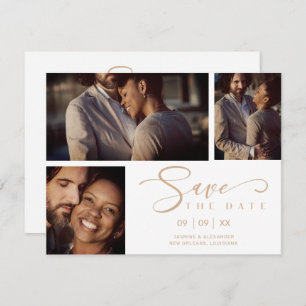 White Three Photos Collage Wedding Funny Script