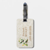 White Throat Mountain Gem kolibrie Bagagelabel (Achterkant verticaal)