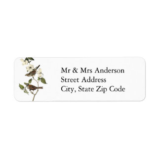 White-throated Sparrow - John Audubon Etiket