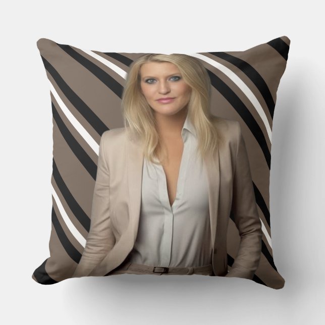 White Throw Pillow Kussen (Voorkant)